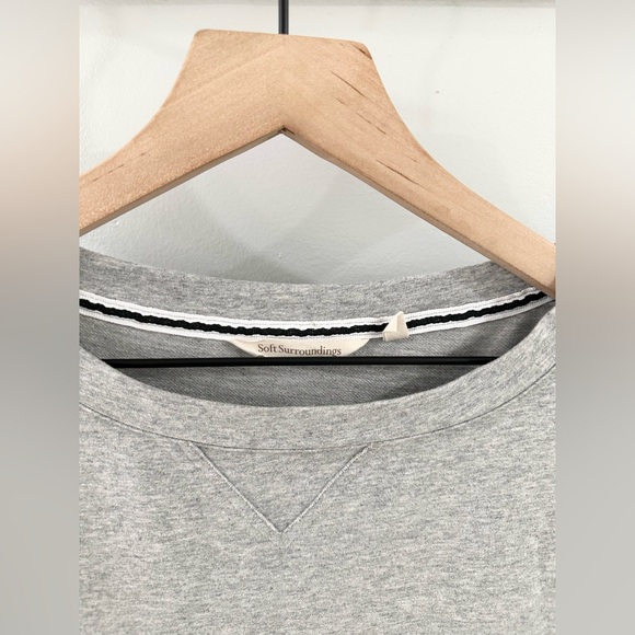 Soft Surroundings 3/4 Sleeve Knit Shift Dress Gray Size Small - Picture 5 of 6